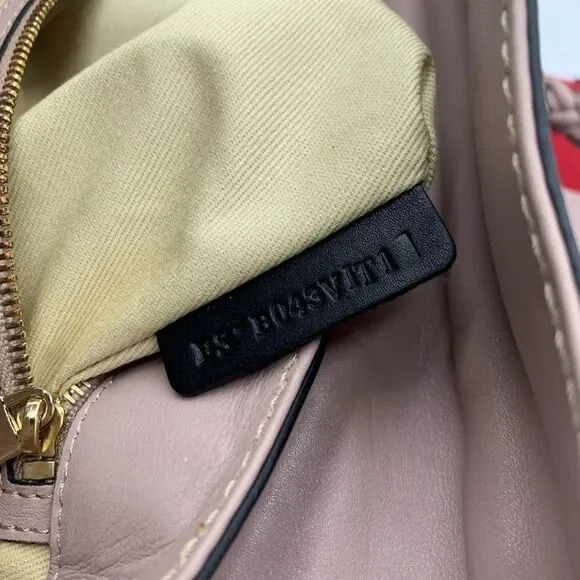 Auth Valentino Gavarini Histoire Satchel Preloved Pristine Pale Pink Beige - Picture 13 of 16